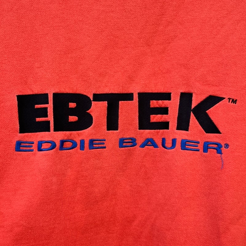 送料無料 希少 EDDIE BAUER ロゴ スウェット サイズS EBTEK Eddie Bauer トレーナー スウェット EBTEK グラフィック メンズ
