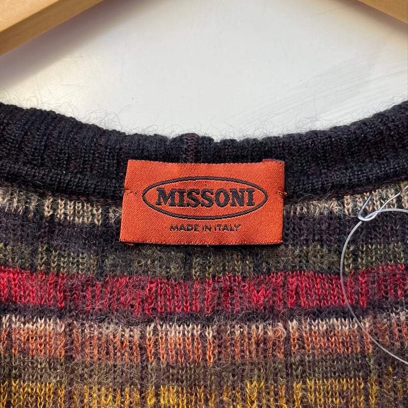 MISSONI/ミッソーニ 前開きニットベスト 90年前後 Made in ITALY (US