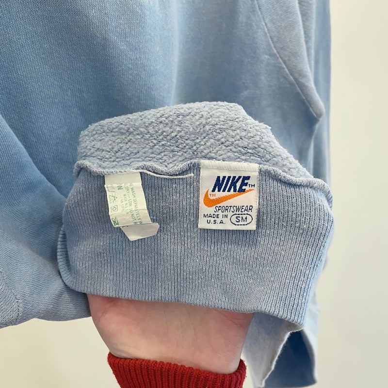 NIKE/ナイキ ハーフジップ ロゴフードスウェット 80年前後 NIKE/ナイキ ハーフジップ ロゴフードスウェット 80年前後
