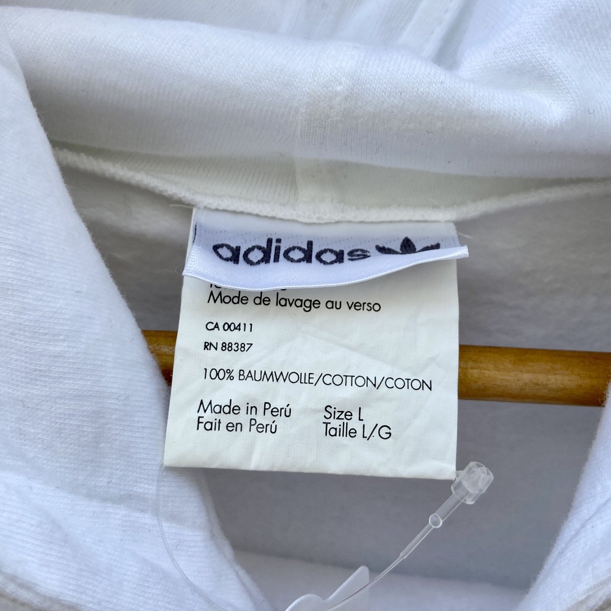 adidas/アディダス ロゴフードスウェット 90年代 (DEADSTOCK