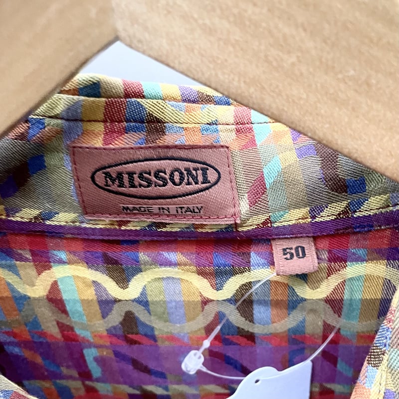 MISSONI/ミッソーニ ジャガード柄 半袖シャツ 00年代 Made In MISSONI/ミッソーニ ジャガード柄 半袖シャツ 00年代 Made In