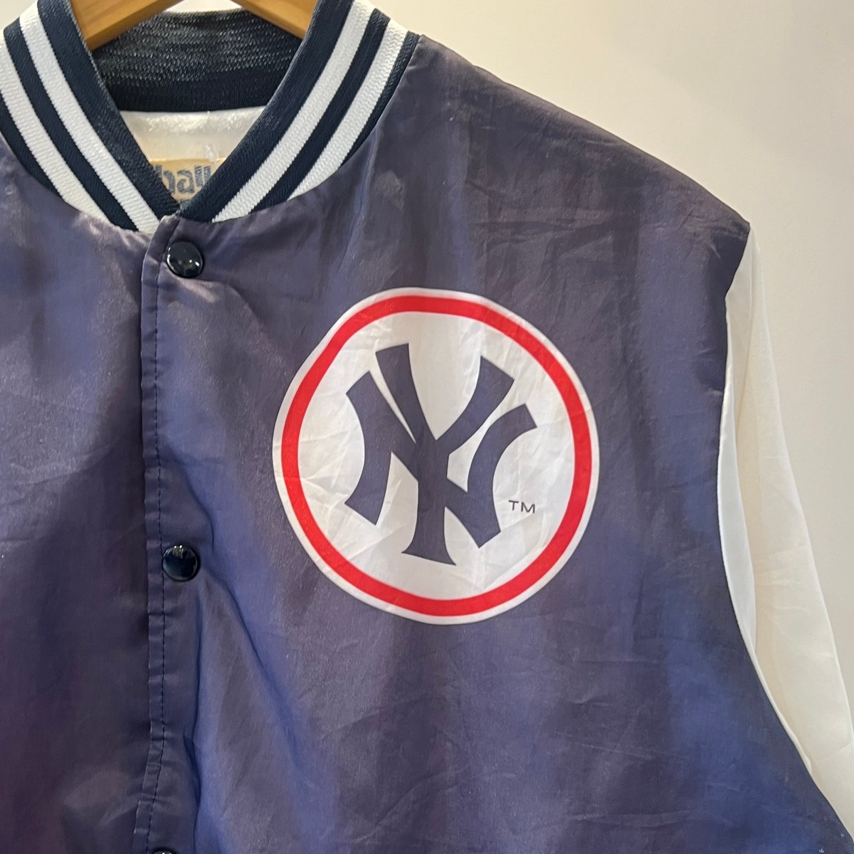 Chalk Line USA製 ヤンキース スタジャン L アメリカ製 紺 Chalk Line》ニューヨークヤンキーススタジャンMLB紺USA製 L