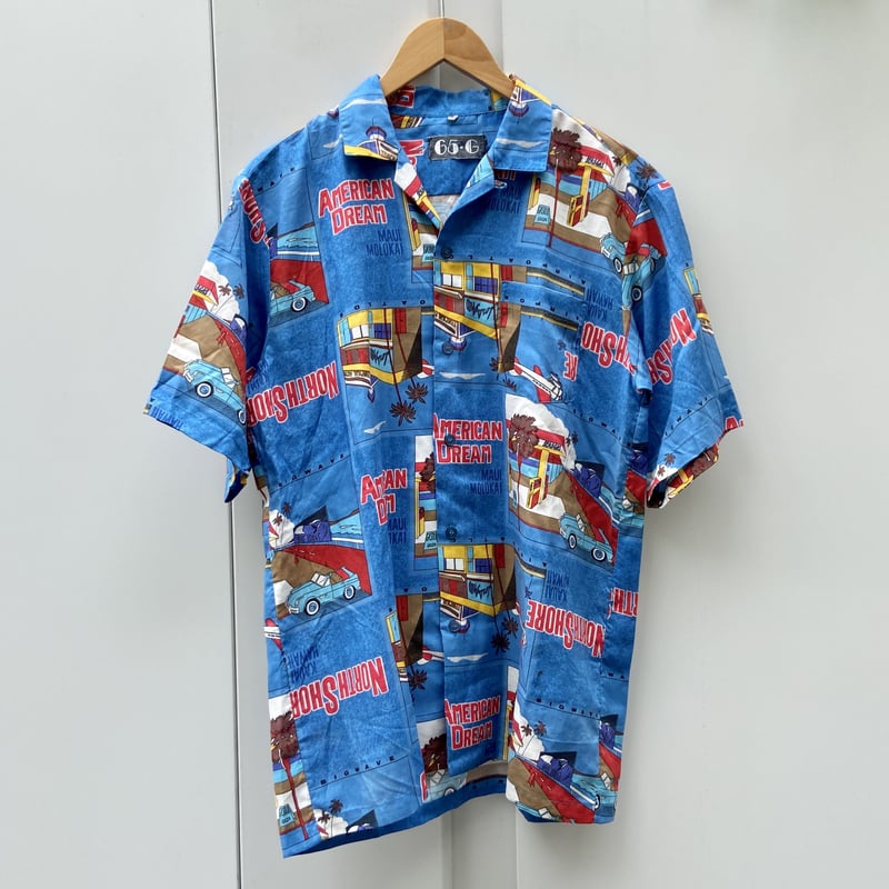 星柄　ポリエステルシャツ　レトロ古着 80's レトロ古着 ペイズリー柄 切り替え 個性派 奇抜