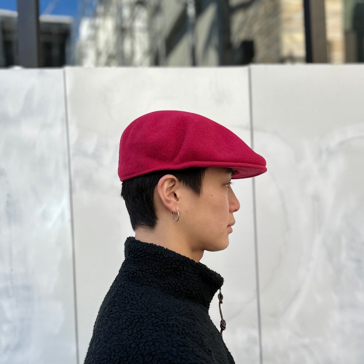 KANGOL カンゴール ENGLAND製 ベレー帽 レッド 赤 - 帽子