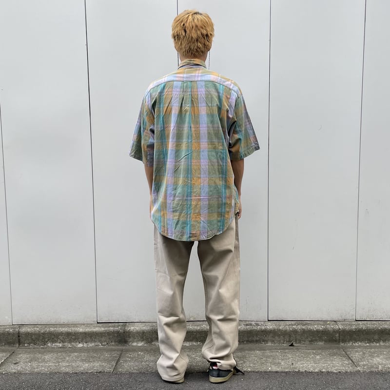 00s OLD GAP チェック半袖シャツ グレー グラフチェック ボックス 00s OLD GAP オールド ギャップ 半袖 チェック シャツ M - メルカリ