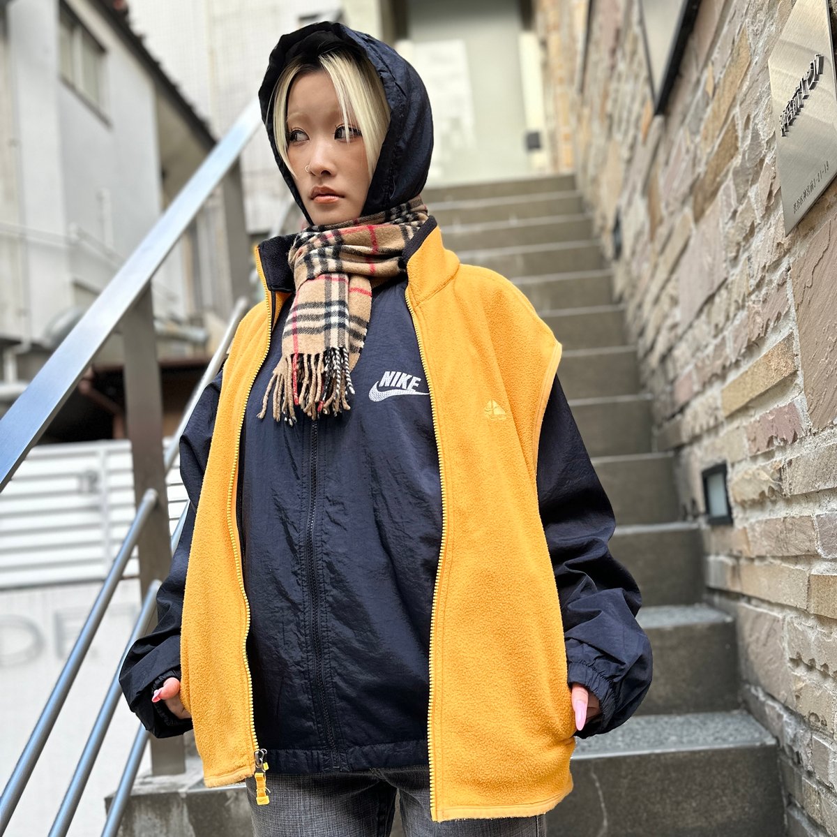 USA製 90s NIKE ACG archiveフリースベスト 短丈 テック NIKE ACG/ナイキ エーシージー フリースベスト 90年代 (USED