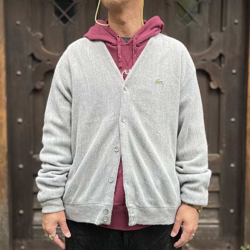 80s 90s 計ら XL ラコステ izod アクリル ニット カーディガン 80s 90s 計ら XL ラコステ izod アクリル ニット カーディガン