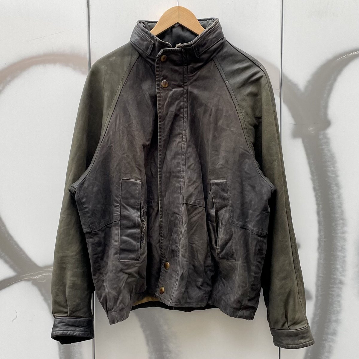 NAUTICA/ノーチカ レザーボンバージャケット 90年代 (USED NAUTICA/ノーチカ レザーボンバージャケット 90年代 (USED