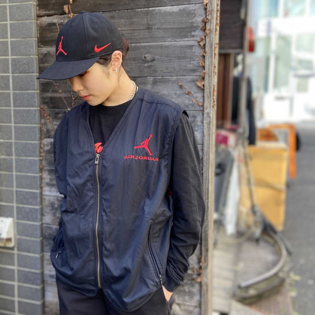 【JORDAN】USA製 90's ジャンプマン キャップ ヴィンテージ 90s NIKE AIR JORDAN ジャンプマン刺繍ロゴキャップ 2トーン