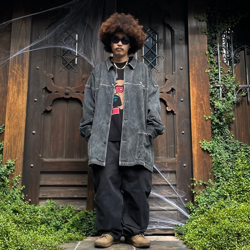 Pelle Pelle/ペレペレ ブラックデニム カバーオール ジャケット 90年代 (USE Pelle Pelle/ペレペレ ブラックデニム カバーオール ジャケット 90年代 (USE