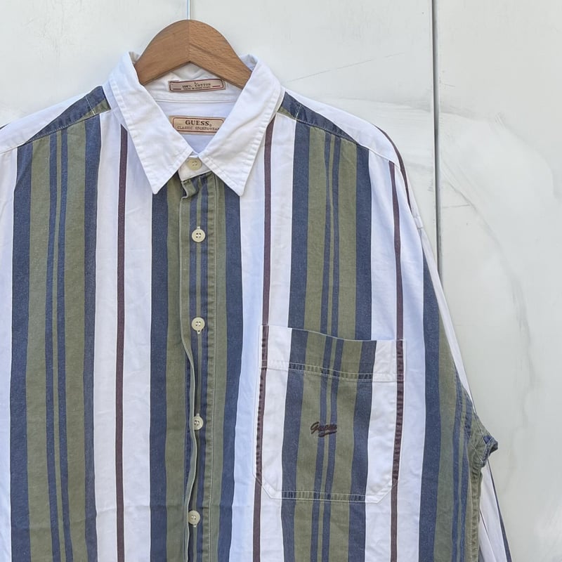 guess ストライプロンパース　9M ヴィンテージ　古着 guess ストライプロンパース 9M ヴィンテージ 古着