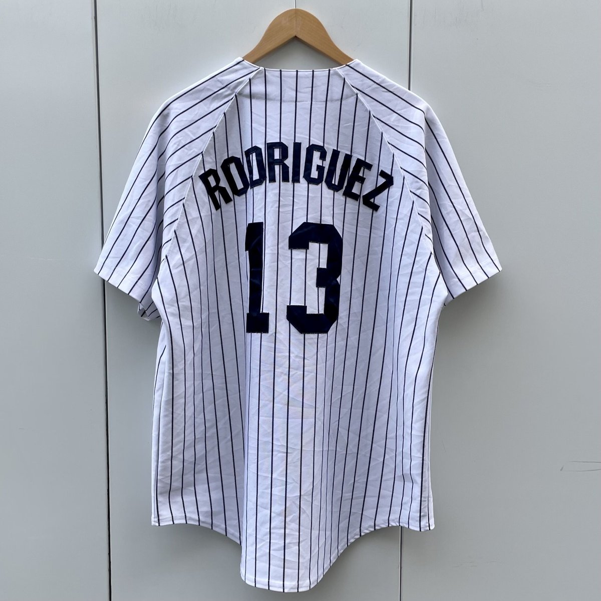 RUSSELL MLB YANKEES/ラッセル ニューヨークヤンキース ベースボールシャツ 13 RODRIGUEZ 2000年代 (USED)