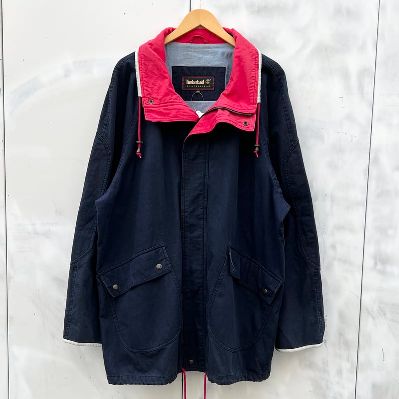 Timberlandハリントンジャケット Lネイビー短丈グランパコア美品CBOY Timberlandハリントンジャケット Lネイビー短丈グランパコア美品