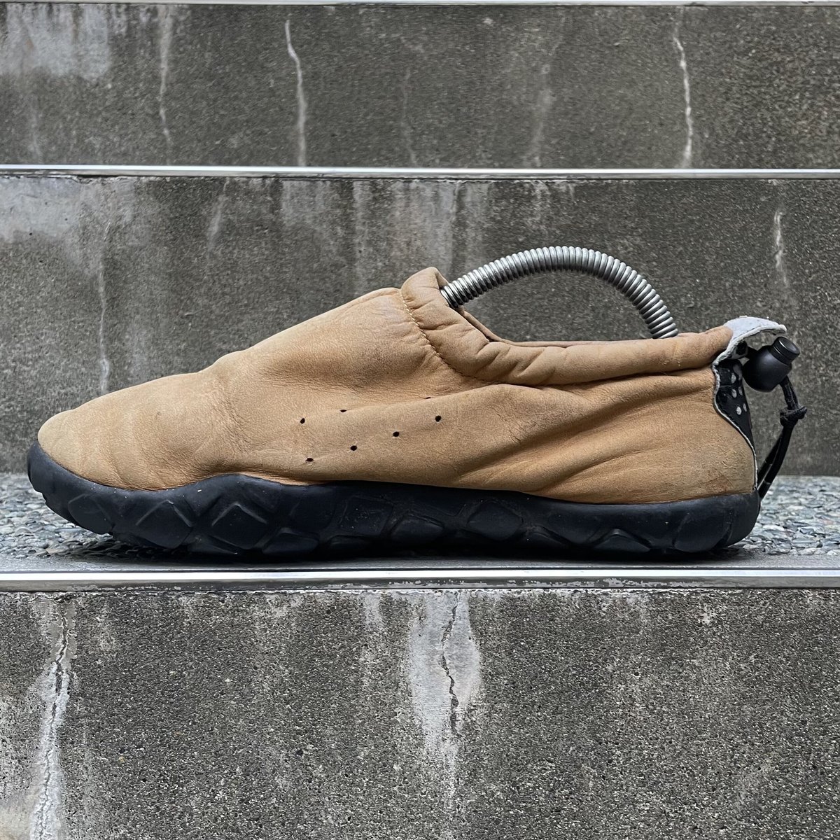 ブランド古着！2000年製 OLD NIKE AIR MOC ブラックレザー本革 - 靴