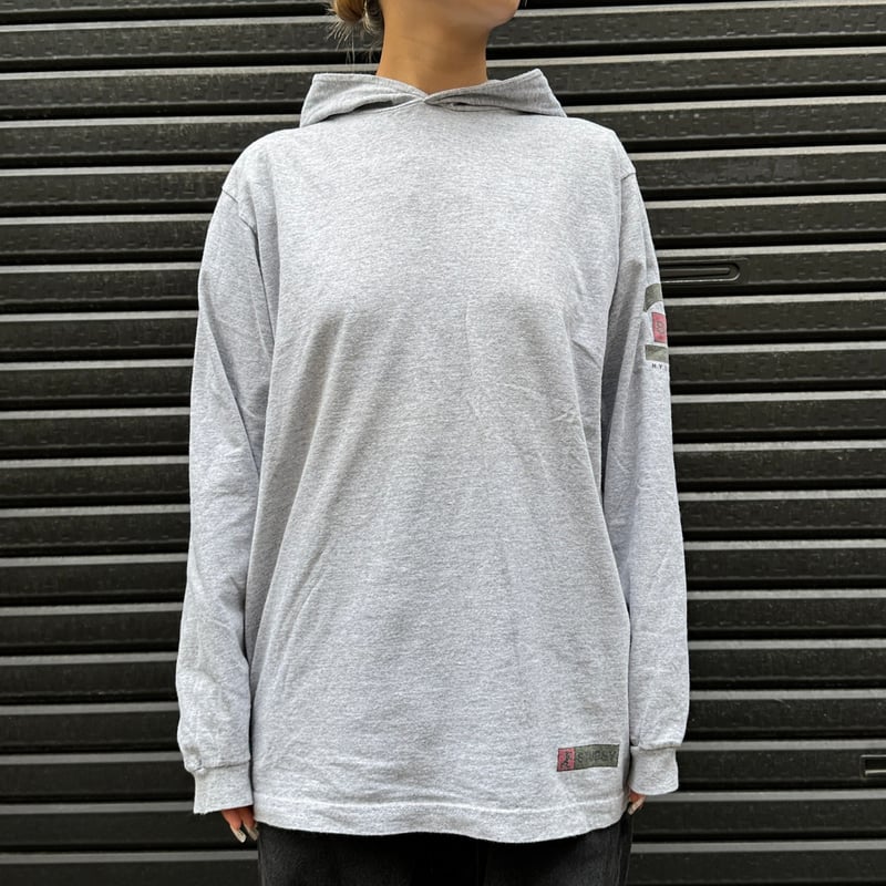 Stussy フード付きスウェットシャツ L グレー Stussy フード付きスウェットシャツ L グレー