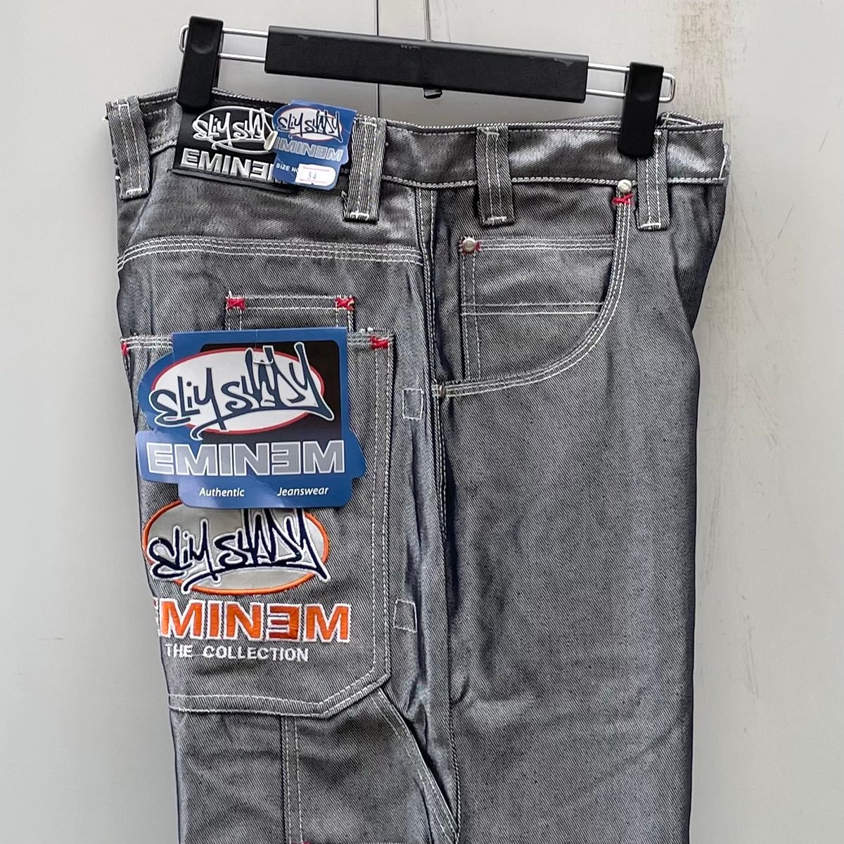 00sSHADY ltd.ペインターバギーデニムロゴ刺繍タグエミネム