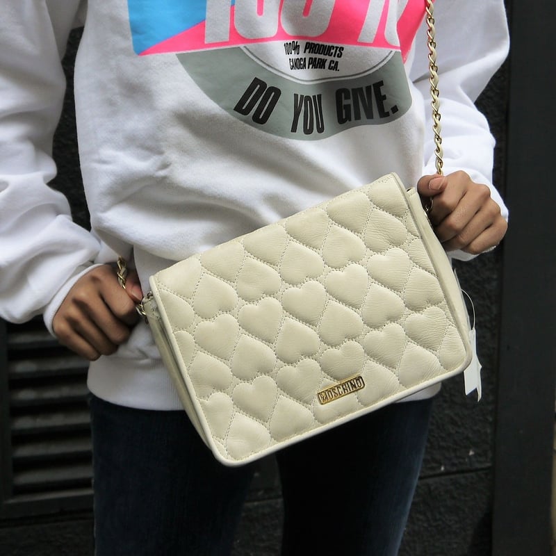 MOSCHINO/モスキーノ レザーショルダーバッグ 90年代 (USED MOSCHINO/モスキーノ レザーショルダーバッグ 90年代 (USED