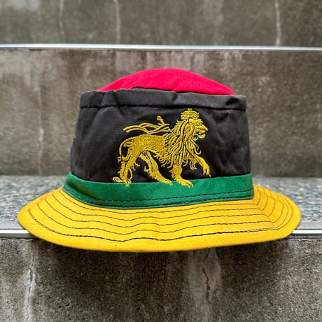 RASTAMANラスタカラー ビンテージ 革スタジャン レゲエ ライオン JHA 