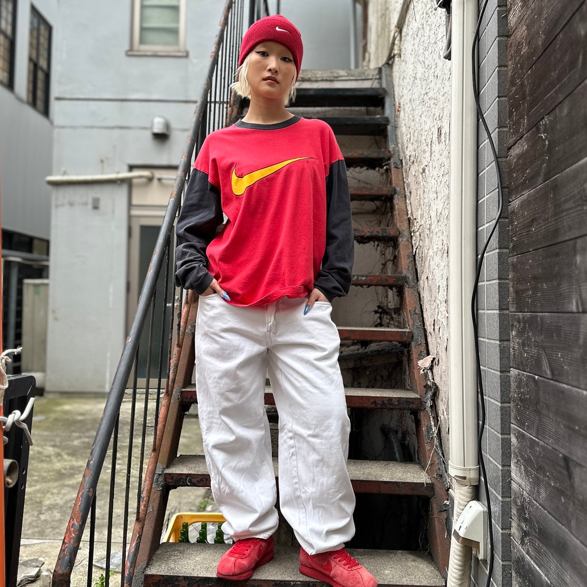 90s Guess ペイントカスタム　デニム　キャラクター　リメイク　USA製 90s Guess ペイントカスタム デニム キャラクター リメイク USA