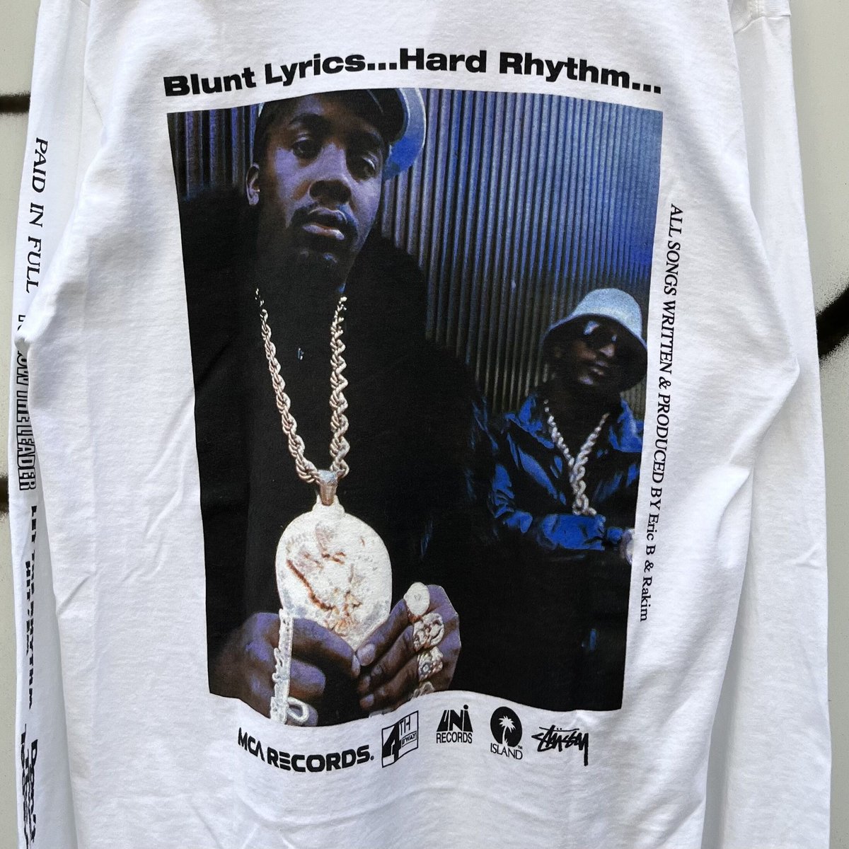 stussy ERIC B. & RAKIM ロンTEE New Stussy Eric B and Rakim Move The Crowd L/S Tee T-Shirt