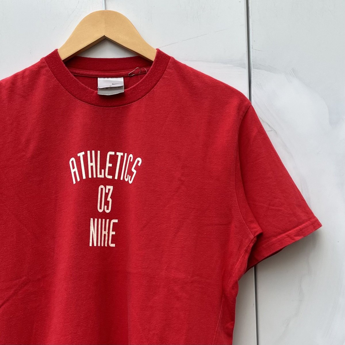 00s OLD NIKE TEE【オールドナイキTシャツ】 NIKE - ナイキ 90s 00s 白タグ オールド 半袖 Tシャツ M レッド