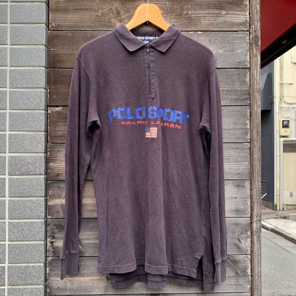 POLOSPORT/ポロスポーツ ロングスリーブ鹿の子ポロシャツ 90年代