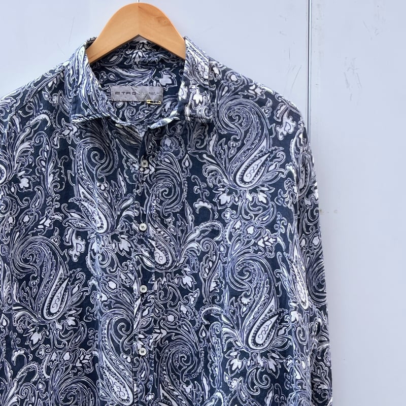 ETRO/エトロ リネン 総柄シャツ 13年? Made in ITALY (USED) | ETRO/エトロ リネン 総柄シャツ 13年? Made in ITALY (USED) |
