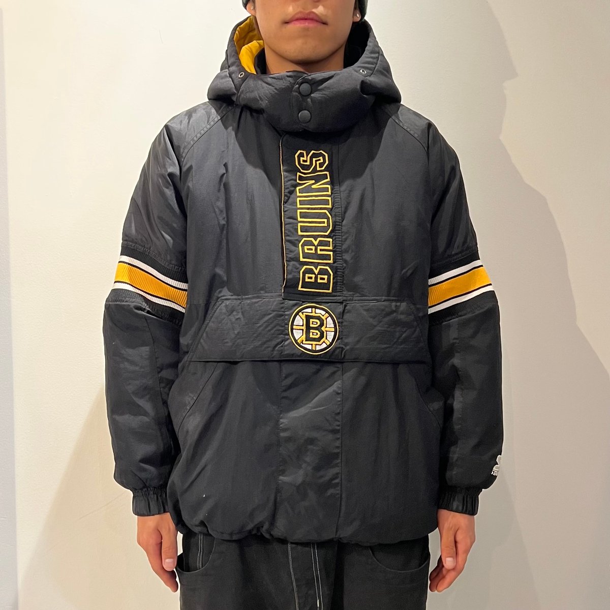 STARTER NHL BRUINS/スターター ボストンブルインズ プルオーバー中綿  