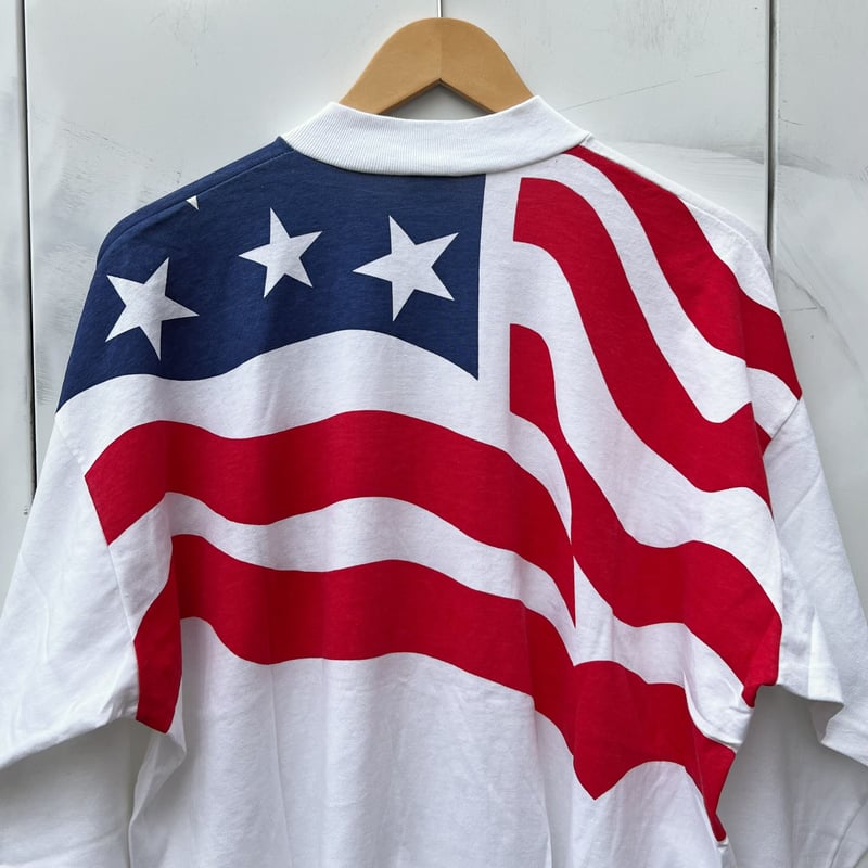 USA TEAM？/アメリカチーム？ 星条旗柄天竺ジャケット 80年前後 Made 