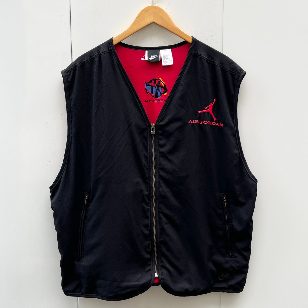 激レア AIR JORDAN 刺繍 ナイロン フリース ジャケット NIKE ACG/ナイキ エーシージー 裏フリースジャケット 90年代