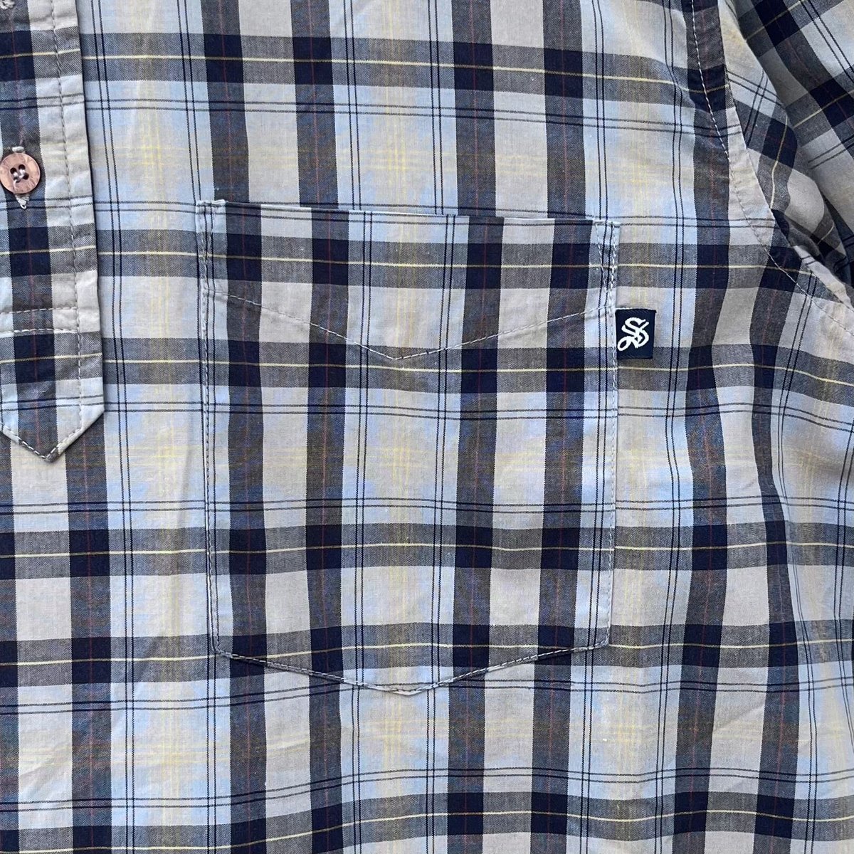 STUSSY/ステューシー プルオーバーチェック半袖シャツ 90年代 Made In