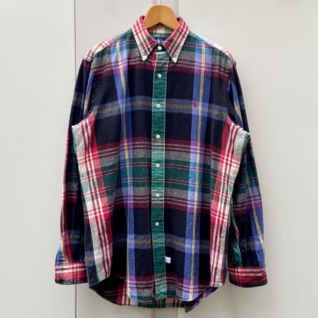 Polo Ralph Lauren/ポロラルフローレン フランネルボタンダウンシャツ 90年代 (USED)