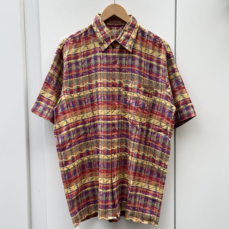 MISSONI/ミッソーニ ジャガード柄 半袖シャツ 00年代 Made In MISSONI/ミッソーニ ジャガード柄 半袖シャツ 00年代 Made In