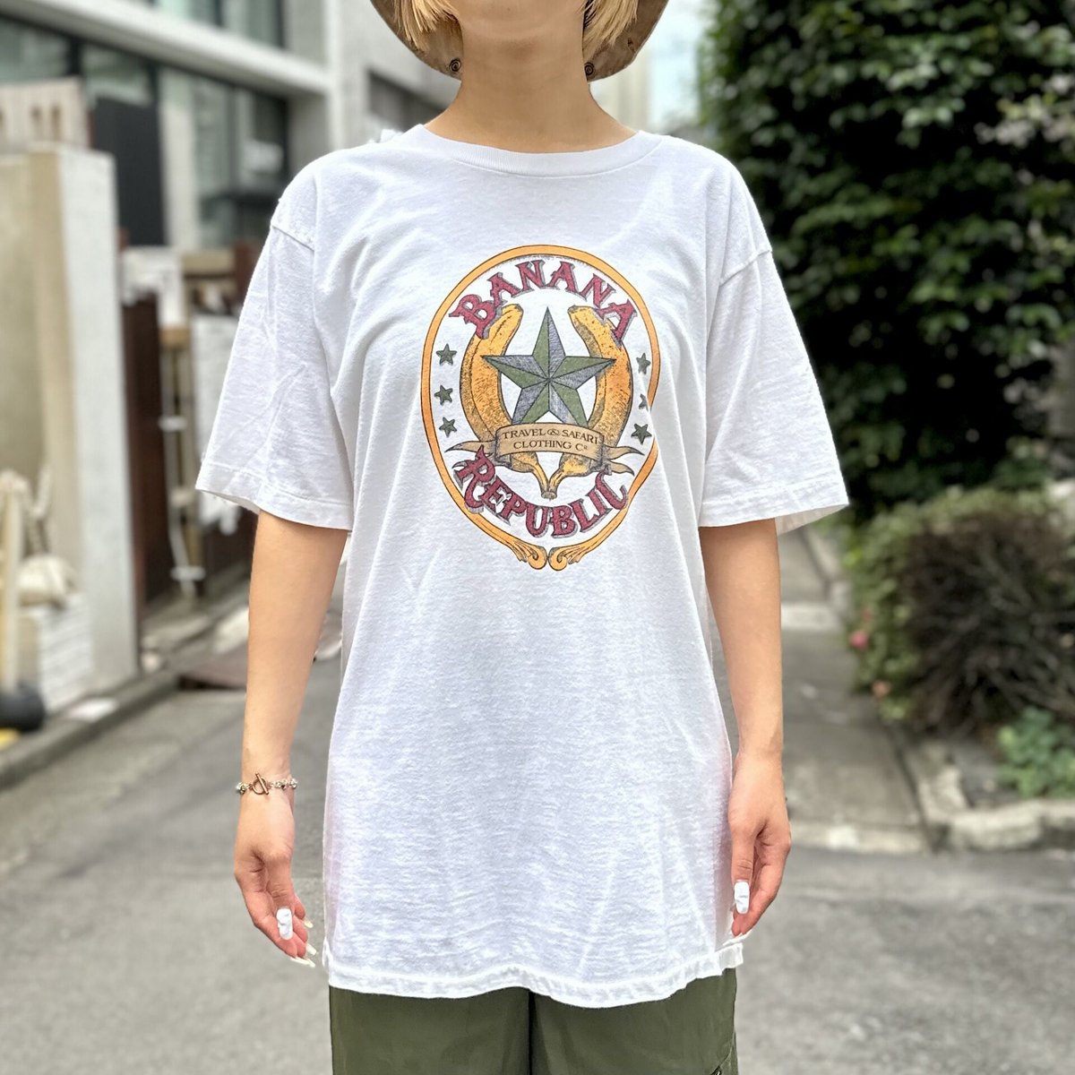 BANANA REPUBLIC/バナナリパブリック ロゴTシャツ 80年代 Made In U...