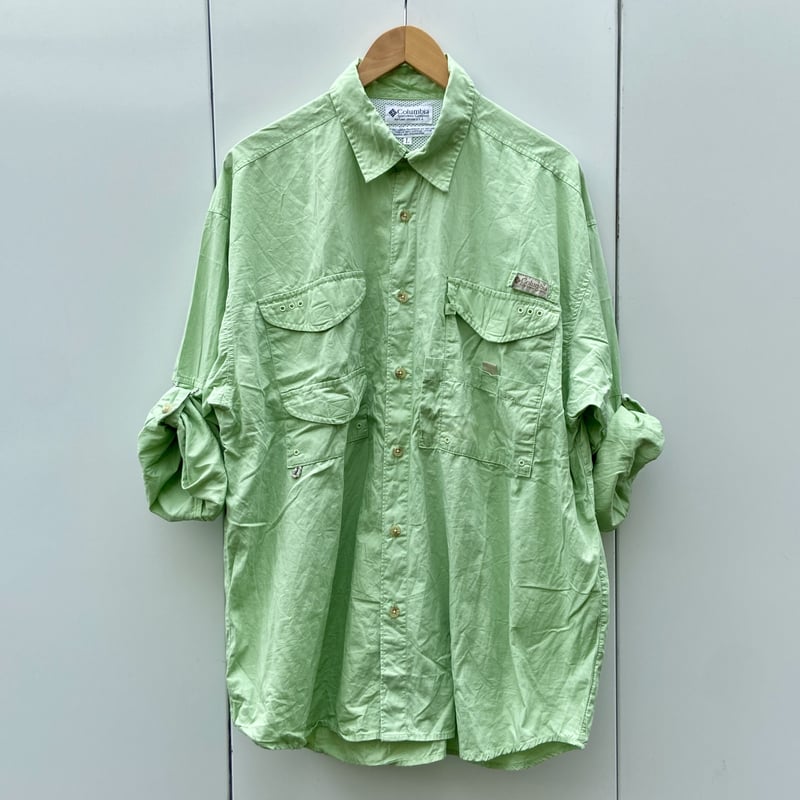 人気商品 ナイロン フィッシング PFG Columbia 90s シャツ ビンテージ 