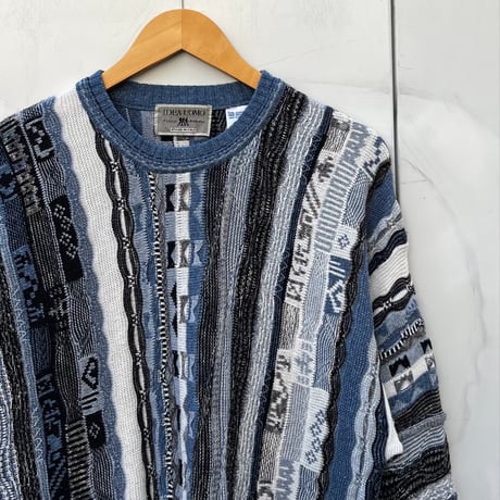 IDEA UOMO/アイデアウォモ ミックスストライプ柄セーター 90年代 (USED)