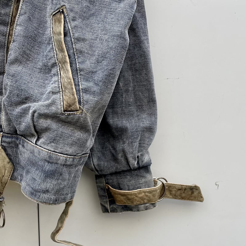 GUESS/ゲス レザー切り替えダブル Gジャン 90年代 Made in USA (USED