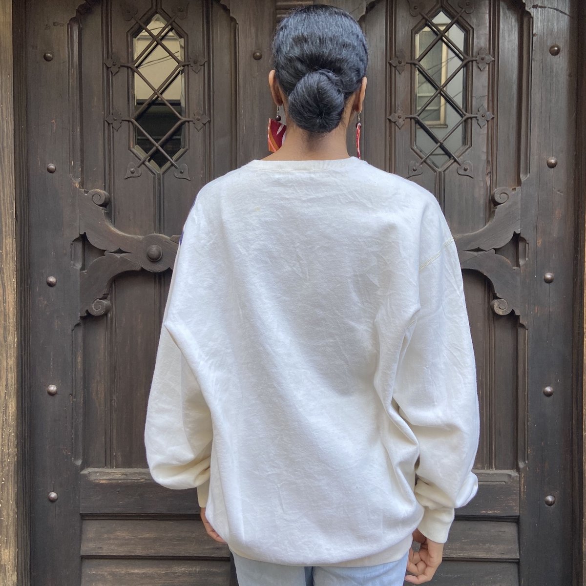 90s vintage design polo sweat Lサイズ Vintage 90s Polo Spirit Sweatshirt Big Logo Spellout Logo