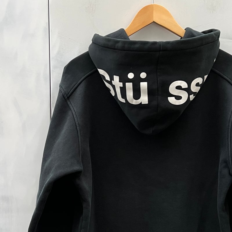 Stussy スウェットフーディ 黒 STUSSY ステューシー パーカー ジップアップ メンズ Stock Logo