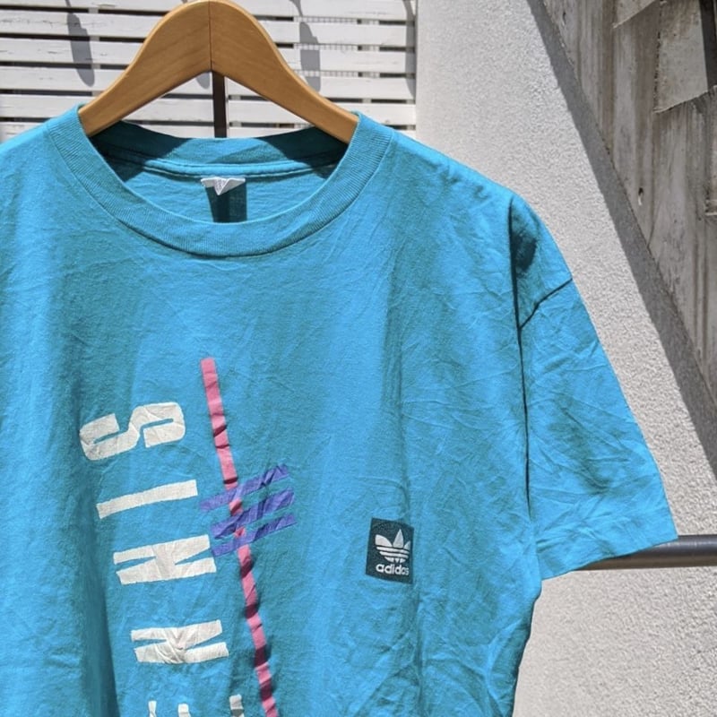 adidas/アディダス テニスプリントTシャツ 90年代 Made In USA (USED
