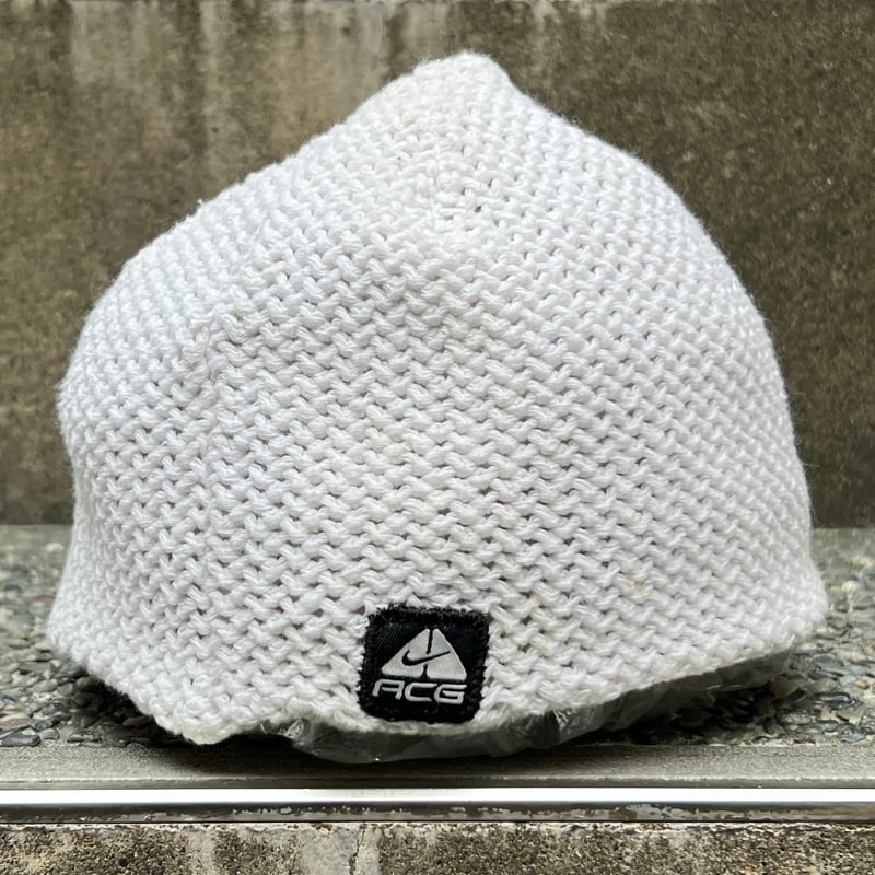 90s Nike ナイキ acg ニット ビーニー ロゴ入り y2k 90s 00s NIKE ACG ビーニー ニット帽 ロゴ刺繍 テックy2k - メルカリ