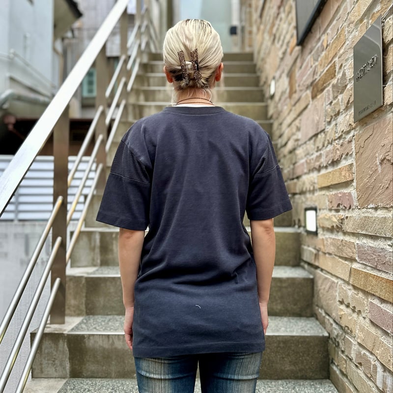 NIKE/ナイキ 切り替え フットボールTシャツ 80年代 紺タグ (USED NIKE/ナイキ 切り替え フットボールTシャツ 80年代 紺タグ (USED