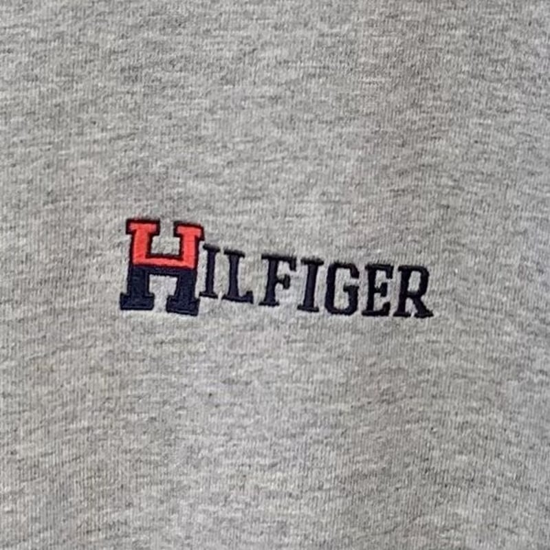 【ビッグシルエット】トミーヒルフィガー　スウェット　90s 刺繍ロゴ　旧ロゴ