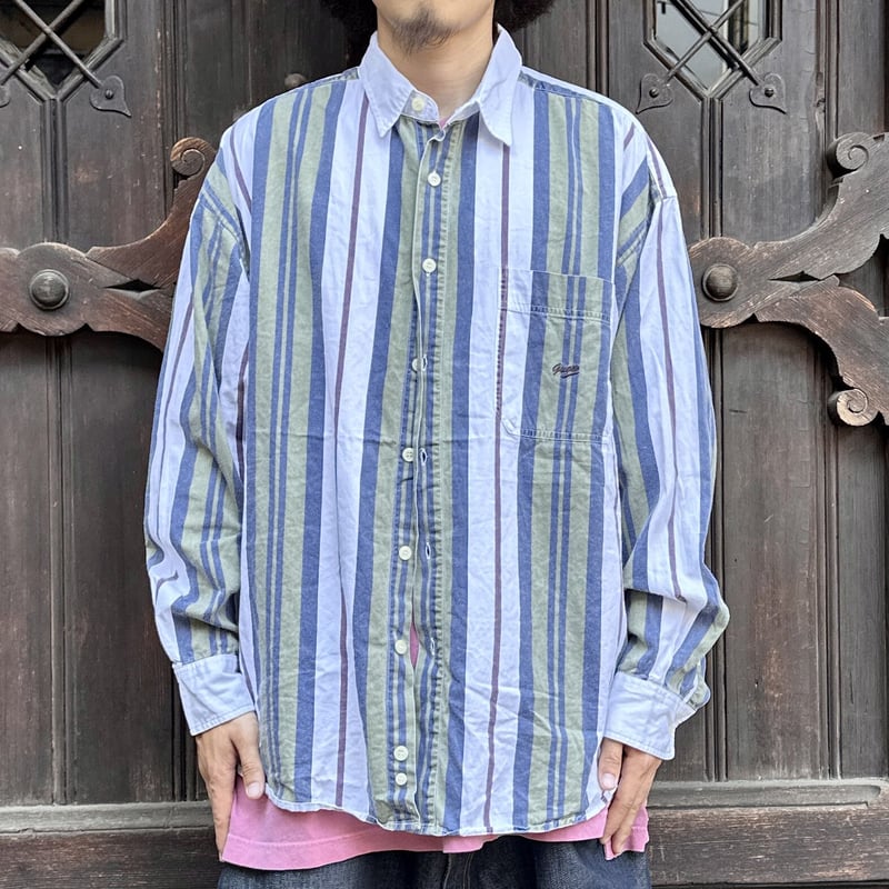GUESS /ゲス ストライプシャツ 90年代 (USED) | chameleon wear GUESS /ゲス ストライプシャツ 90年代 (USED) | chameleon wear