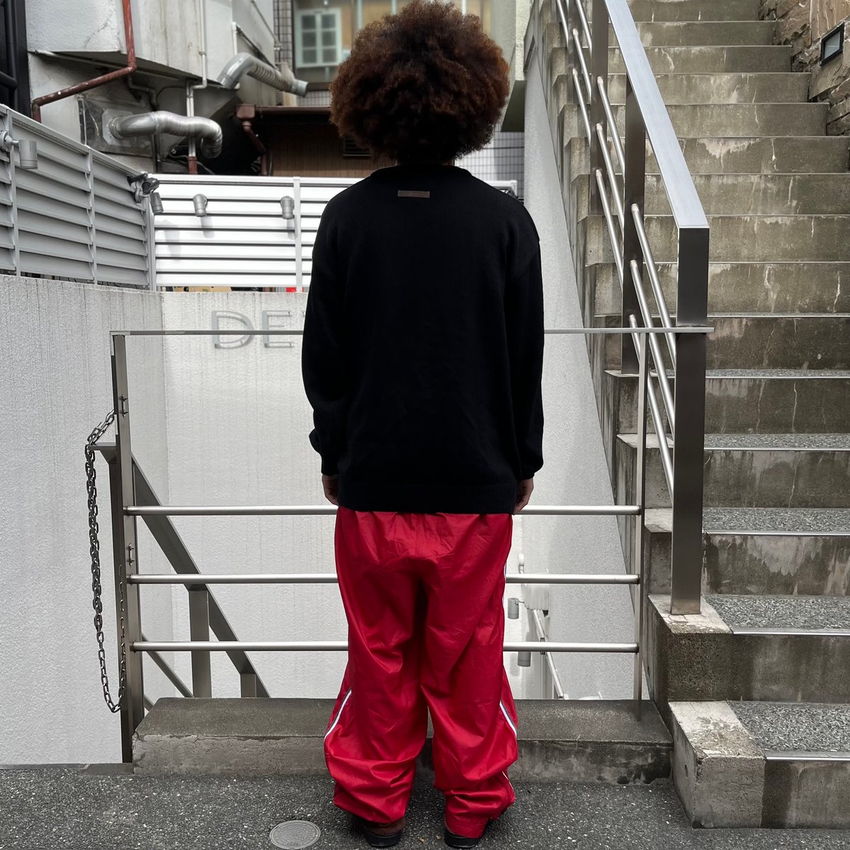 y2k NIKE ラインパンツ センタープレス ストレートパンツ NIKE side line wide straight side line & zip design pants
