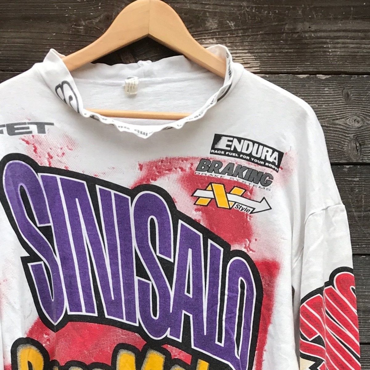 90s ビンテージ SINISALO 長袖シャツ ホンダ HONDA シニサロ - Tシャツ