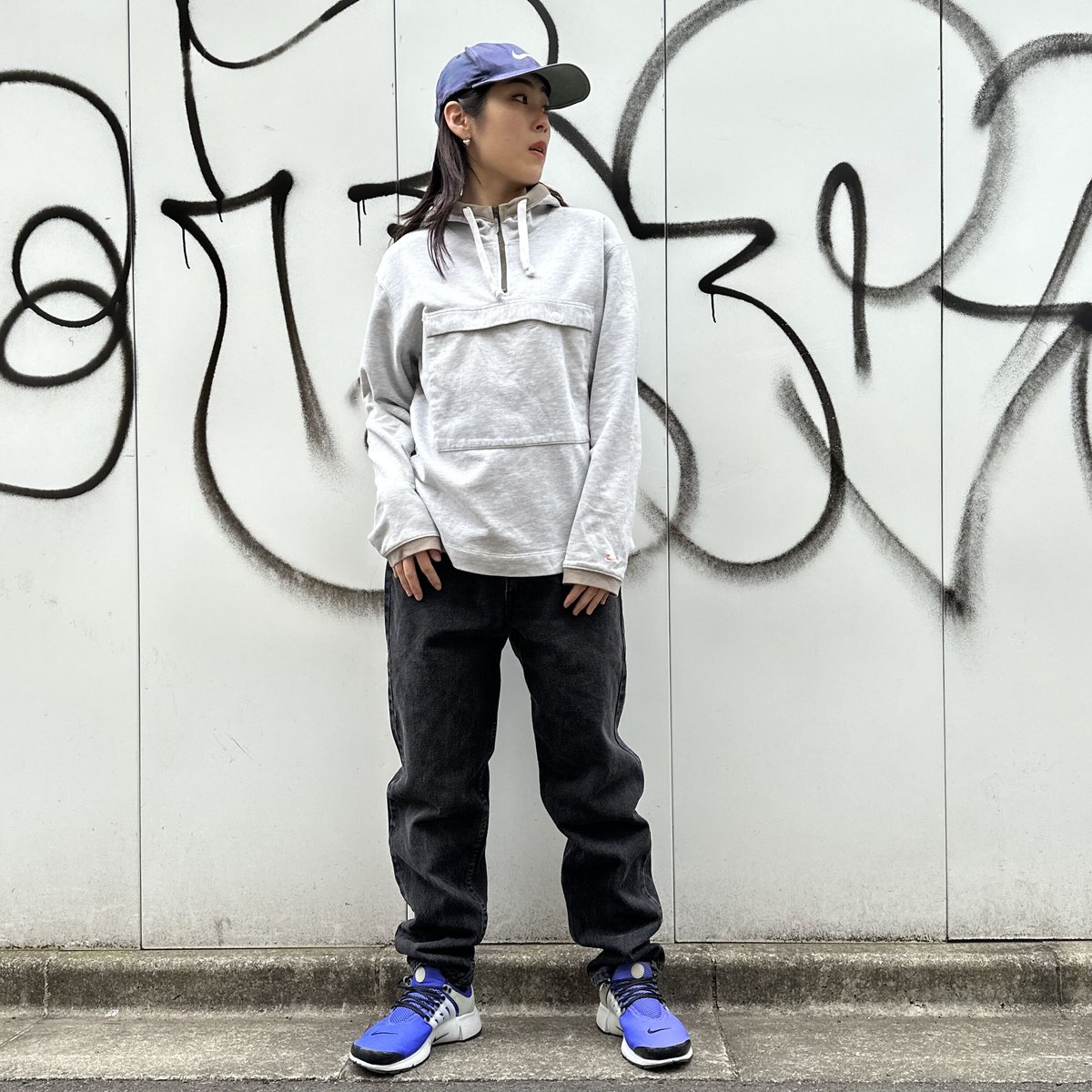 00s NIKE AIR JORDAN ハーフジップパーカー　L NIKE/ナイキ ハーフジップフードスウェット 00年代 (USED