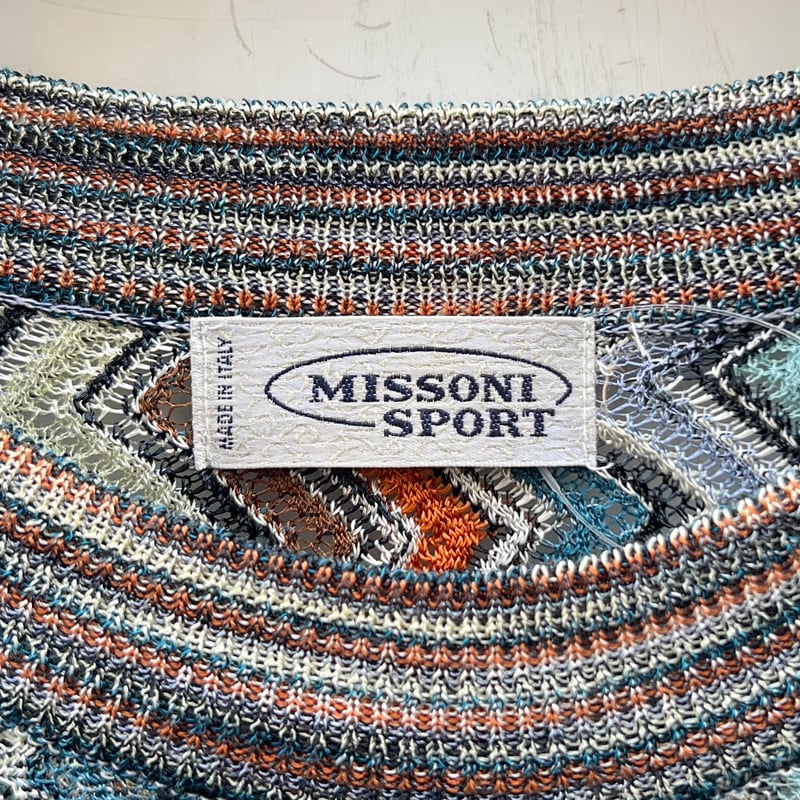 MISSONI SPORT/ミッソーニスポーツ 半袖ミックス柄セーター 90 MISSONI SPORT/ミッソーニスポーツ 半袖ミックス柄セーター 90