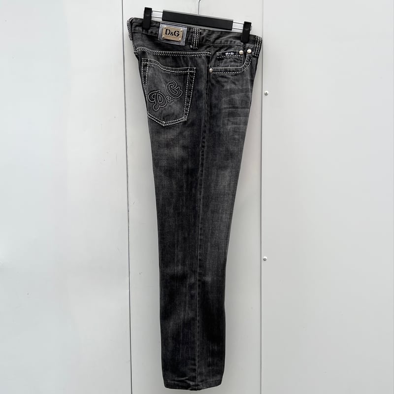 D&G/ドルチェ&ガッパーナ ブラックジーンズ 00年代 Made in D&G/ドルチェ&ガッパーナ ブラックジーンズ 00年代 Made in