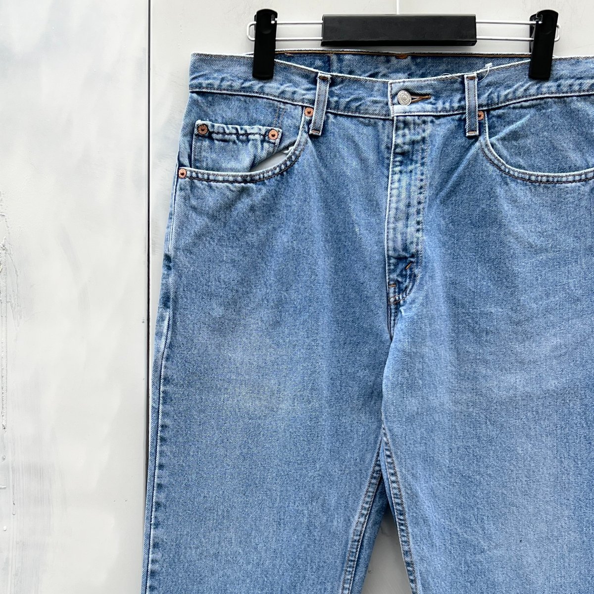 【Levi's/リーバイス】550 ダメージジーンズ ブルー LEVI'Sリーバイス550ダメージデニムパンツ水色ブルー